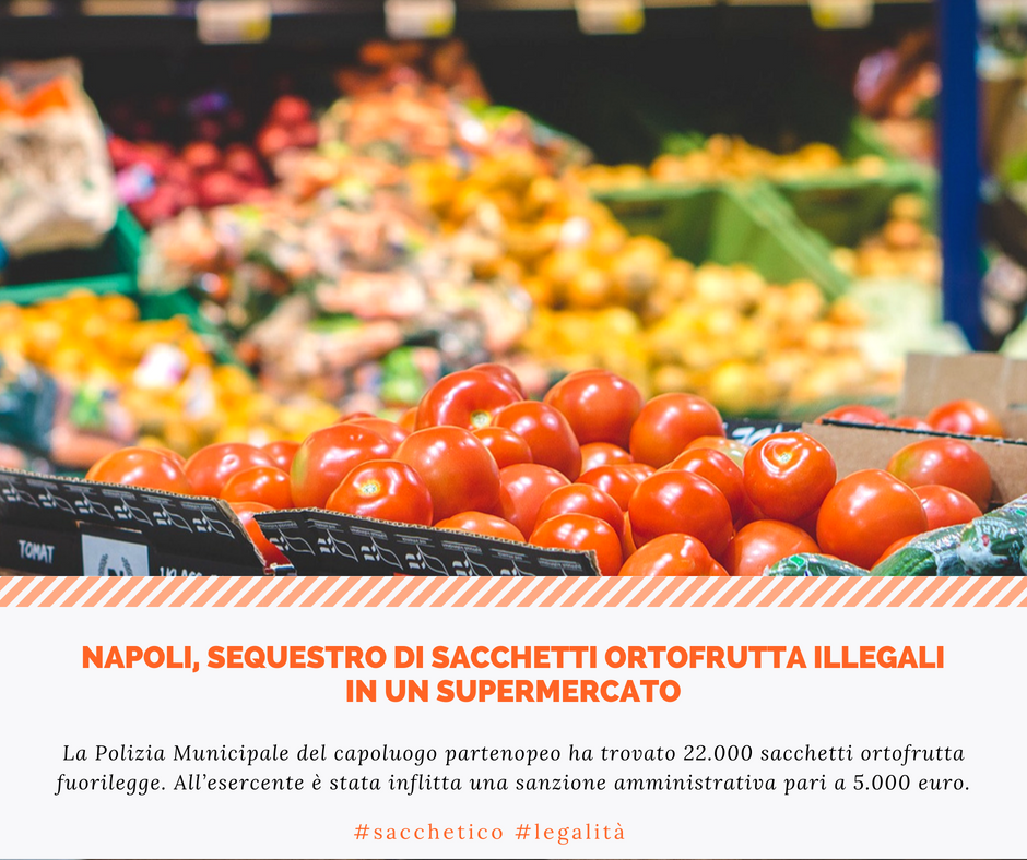 Sequestro sacchetti ortofrutta NAPOLI_sacchetico