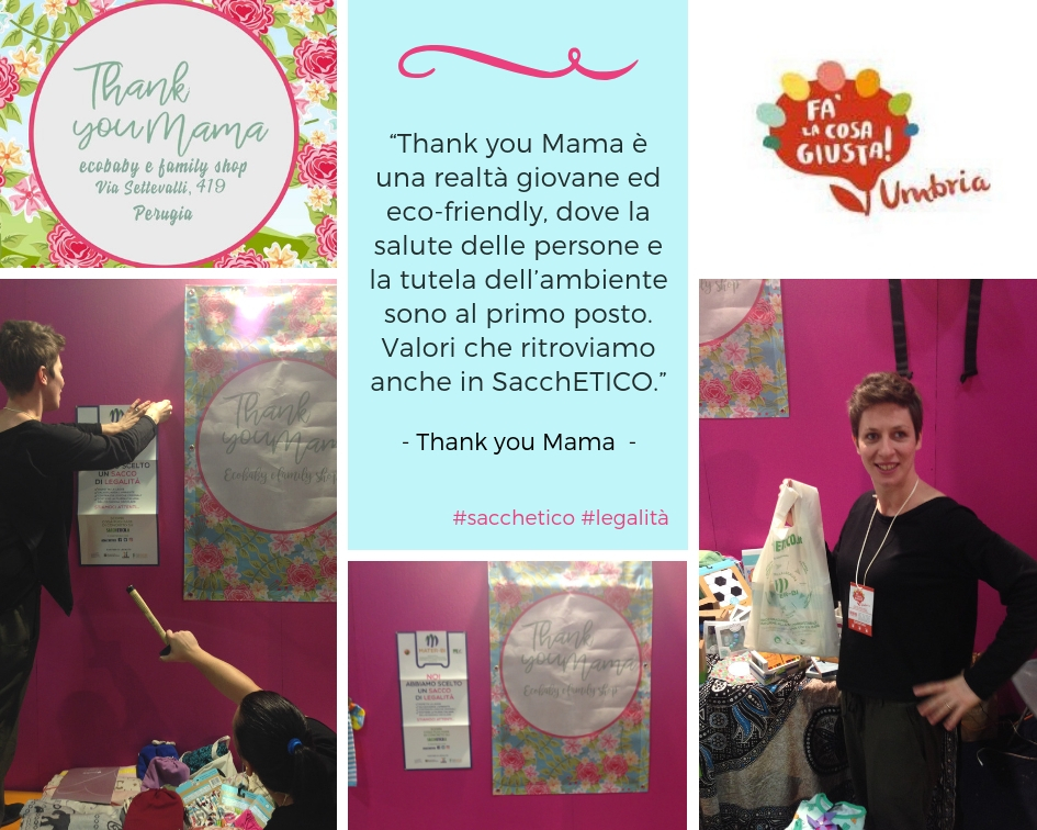 Thank you Mama è una realtà giovane ed eco-friendly, dove la salute delle persone e la tutela dell’ambiente sono al primo posto. Valori che ritroviamo anche in SacchETICO.